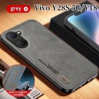 ราคา Vivo Y28S 5Gเคสโทรศัพท์สําหรับVivo Y28S Y 28S Y18 Y03 VivoY18 VivoY28s 4G 5G Retroหรูหราเคลือบหนังพื้นผิวฝาครอบโทรศัพท์TPUซิลิโคนกันชนกล้องป้องกันปกหลัง (26004059829)