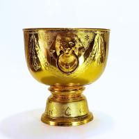 ราคา ขันหัวสิงห์ ขันน้ำมนต์ งานพิธี สรงน้ำพระ พานหัวสิงห์ พิธีศักดิ์สิทธิ์ พานน้ำมนต์ ลายไทย พาน ขัน ทอง (25782894898)