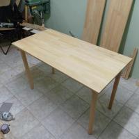 ราคา โต๊ะทำงานไม้จริงขากลม ขนาดมาตรฐาน**ไม้ยางพาราแท้ทั้งตัว (10837318364)