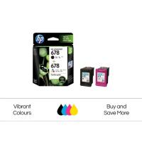ราคา HP 678  Black / Tri-color Ink Cartridge, Combo 2-Pack HP Deskjet: 2645 / 4645 / (14597917544)