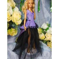 ราคา ชุดตุ๊กตาบาร์บี้ สำหรับตุ๊กตาบาร์บี้(เฉพาะชุด)ชุดราตรีแฟนตาซีสีม่วงดำ (43913725263)