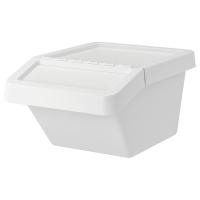 ราคา [IKEAแท้ ถามก่อนสั่ง] SORTERA ซอร์ทเทียร่า ถังแยกขยะมีฝาปิด, ขาว, 37 ลิตร (27768723592)