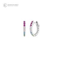 ราคา Maison de Jewels - Unicorn Marque Pave Hoops ต่างหูยูนิคอร์น ต่างหูออกงาน ต่างหูดีไซน์ ต่างหูใส่ทุกวัน พลอยสีรุ้ง (24759548341)