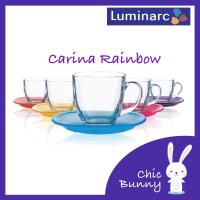 ราคา ชุดถ้วยและจานรองแก้ว Luminarc Carina Rainbow 12 ชิ้น หลากสี (54553612062)