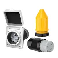 ราคา 50AMP RV Power Inlet Shore Power Kit w/Boot Cord Protector 125/250V NEMA SS2-50P SS2-50R Twist Lock (55103277194)