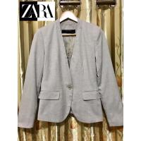 ราคา ZARA BASIC cream blazer suit size EUR 38 สูท เบลเซอร์ แบรนด์ซาร่าเบสิค สีครีม สูทแบรนด์เนม สูทสีครีม สูททำงาน (16997321950)