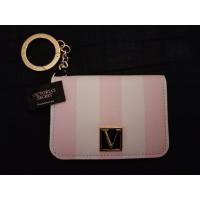ราคา ที่ใส่การ์ด card holder วิคตอเรีย ซีเครท Victoria Secret ชมพู ขาว Pink White โลโก้ วี Vlogo (24559333622)