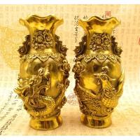 ราคา ทองเหลืองโบราณมังกรฟีนิกซ์แจกันตกแต่งมังกรฟีนิกซ์เฉิงเซียงแจกันทองแดงตกแต่งบ้านห้องนั่งเล่นสํานักงานแจกันทองแดงตกแต่ง 5121 (49351419272)