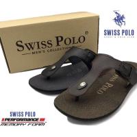ราคา Swiss Polo Mens หนัง PU สมาร์ทสวมรองเท้าแตะรองเท้าแตะโปโล Harian Lelaki Berkualiti & Selesa (41200291300)