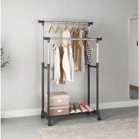 ราคา ราวตากผ้าสแตนเลส แขวนเสื้อ กางเกง ราวแขวนผ้า ราวคู่ Clothes line (20431062280)