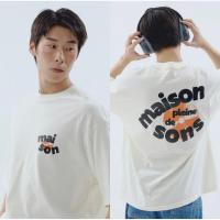 ราคา แท้ maison KEEPS | The Oversized maison Record Tee | Unisex | เสื้อยืด oversized ลายปริ้นท์ สีครีม สำหรับผู้หญิง/ผู้ชาย (27591445225)