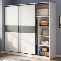 ราคา มินิมอล เด็กแขวนตู้เสื้อผ้าโมเดิร์นประกอบง่ายเลื่อนประตูตู้ห้องนอนบ้านไม้เนื้อแข็ง ทนทาน (51103928457)