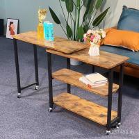 ราคา โต๊ะข้างโซฟาเรียบง่ายโต๊ะข้างโซฟาพับได้พับได้พร้อมลูกรอกโต๊ะข้างเตียงด้านข้างโต๊ะในครัวเรือนโต๊ะกาแฟ QNCN (46403063177)