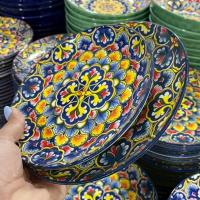 ราคา จานเซรามิก จานลายโบฮีเมี่ยน ลายดอกไม้ จานสวยๆ จานกระเบื้อง จานเซรามิคสวยๆ เข้าไมโครเวฟได้ (44802801604)