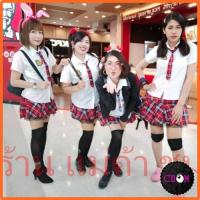 ราคา M-4XL ชุดนักเรียนญี่ปุ่น ครบไซด์ สก๊อตแดง เน็คไทค+เข็มโรงเรียน+เสื้อ+กระโปรง (3505377010)
