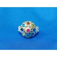 ราคา แหวนพลอยแท้นพเก้าทรงพุ่มโบราณตัวเรือนเงิน925ชุบทองคำขาวไซส59 (40675204286)