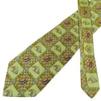 ราคา เนคไท MCM Silk Green Fish Geometric Italy เนคไทแบรนด์เนม ของแท้ (29939544798)