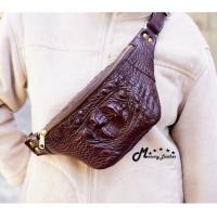 ราคา กระเป๋าคาดอด คาดเอว หนังจระเข้แท้ ใบใหญ่ สวยงาม ทนทาน พร้อมส่ง (23714544468)