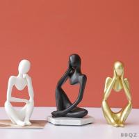 ราคา [bqz01] เรซิ่นนักคิดประติมากรรมสร้างสรรค์หุ่นหินทรายชั้นวางรูปปั้นโต๊ะ (52504318004)