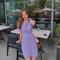 ราคา มินิเดรสลายสก๊อตสีม่วงพาสเทล (10700542435)