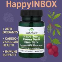 ราคา Swanson Grape Seed, Green Tea & Pine Bark 60 เม็ด – เสริมภูมิคุ้มกันและสุขภาพหัวใจ (41971387911)