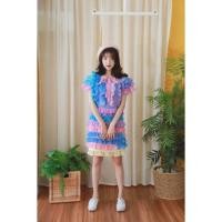 ราคา ป้ายมาการอง เดรสขนมชั้นไล่สีพาสเทล เดรสสีรุ้ง (8471423045)