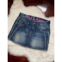 ราคา กระโปรงยีนส์สั้น polo สไตล์ y2k เอวต่ำ30“ (41266178400)