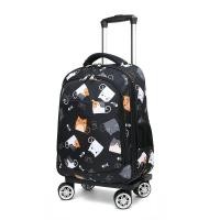 ราคา YUEBAO Cat Design กระเป๋าเป้สะพายหลังล้อกระเป๋าเดินทางรถเข็นกระเป๋าสั้นเรือธุรกิจโรงเรียน 4 ล้อเด็ก Roller กระเป๋าน้ําหนักเบาที่ถอดออกได้ของขวัญวันเกิดของขวัญ Kado Puasa J1222 (42707152110)