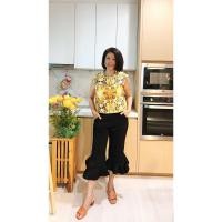 ราคา Vanezza กางเกงสีดำ กางเกงขา 5 ส่วน กางเกงสวย (28933901856)