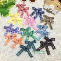 ราคา New ‼️ โบว์สก๊อตชั้นเดียว โบว์นักเรียนลายสก๊อต ราคาต่อคู่ (3143308950)