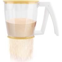 ราคา ตะแกรงแป้งสําหรับอบ,ที่ร่อนแป้งแบบใช้มือถือพร้อมที่จับตะแกรงแป้งกระชอนแป้งมือถือถ้วยร่อนแป้งครัวทําอาหารเบเกอรี่เครื่องมือขนม,6.3 * 4.5 * 4.5ใน (55252537139)