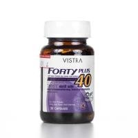 ราคา Exp.5/2027 (30 แคปซูล) Vistra Forty Plus วิสทร้า ฟอร์ที พลัส (749521210)