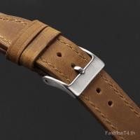 ราคา 18/19/20/21/22mm Crazy Horse Vintage Strap สําหรับ Smartwatch Band Top Grain Cowhide Quick สายรัดข้อมือ (50600630967)
