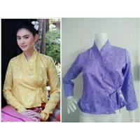 ราคา เสื้อเจ้านางผ้าแพร สีเหลือง , สีม่วงอ่อน อก 36 - 38 " ยาว 20 นิ้ว (25719484713)