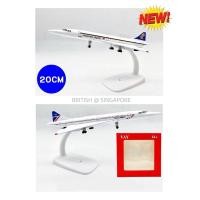 ราคา โมเดลเครื่องบินคองคอร์ดสิงคโปร์ singapore 2in1 สิงคโปร์ + บริติช โมเดลเครื่องบินเหล็ก20cm. (28633281120)