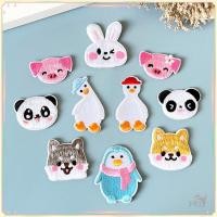 ราคา ♥ แผ่นสติกเกอร์ ลายหัวสัตว์ตลก - ห่าน กระต่าย หมู ชิบะอินุ มีกาวในตัว ♥ แผ่นแพทช์รีดติดเสื้อ ปักลาย DIY 1 ชิ้น (19737549772)