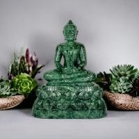 ราคา พระพุทธรูป แกะสลัก พระแก้วมรกต ปางตรัสรู้ ปางสมาธิ หินเขียวอินเดีย หน้าตัก 5 นิ้ว สูงรวมฐาน 9 นิ้ว (24055726860)