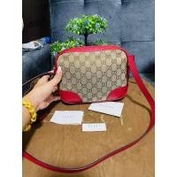 ราคา like New Gucci Bree GG Canvas leather trim (28973297054)