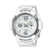 ราคา Casio Baby-G นาฬิกาข้อมือผู้หญิง สายเรซิ่น รุ่น BGA-210-7B4 - สีขาว (448186366)