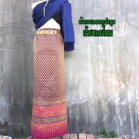 ราคา ผ้าฝ้ายแกมไหม ทอมือ ยกดอกลายดอกพิกุลใหญ่ (1892771979)