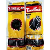 ราคา ถุงมือยางดำแบบหนา 16นิ้ว(รุ่น162) ตราTreeTex(3swans) #ขนาด9นิ้วครึ่ง #ถุงมือยางดำ (3785127272)