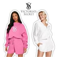 ราคา [ PRE-ORDER] ♥️Victoria Secret Terry Full-Zip Hoodie Jacket Cropped White (19179846770)