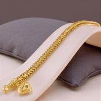 ราคา สร้อยข้อมือสี่เสา หนัก 2 บาท ทองปลอม 100% งานทองเหลืองชุบทองคำแท้ 24 k (43861397257)