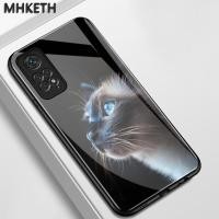 ราคา เคสสำหรับ Xiaomi Redmi Note 11 4G Note 11s Note 11 Pro 5G เคสโทรศัพท์แก้วเรียบหูฟังลายแมวน่ารัก (27842700813)