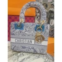ราคา กระเป๋าเลดี้ดิออร์Ladydiorสีเทามือหนึ่งงานผ้าทอ (9596100673)