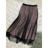 ราคา กระโปรงยาวผ้ามุ้งสีชมพูกากเพชร (17280404739)