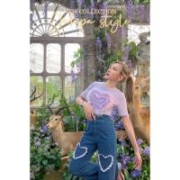 ราคา ชุดเซตหัวใจขนนก กางเกงยีนส์ valley girl (23631909975)