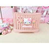 ราคา กล่องเก็บช้อนส้อมตะกร้าเก็บช้อนส้อมคิตตี้สีชมพู (5676881230)