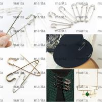 ราคา MARITA 10 ชิ้นหมุดความปลอดภัยขนาดใหญ่,แร็คชุบ 50/60/70 มม.เข็มกลัด Pins,โลหะคุณภาพสูง 3 สีนิกเกิล-ฟรีอุปกรณ์เสริมฐานตะขอ DIY (55804648902)