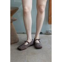 ราคา 01-5 รองเท้าคัทชูหนังกลับ แต่งเพชร สายคาดปรับได้ (53204341230)